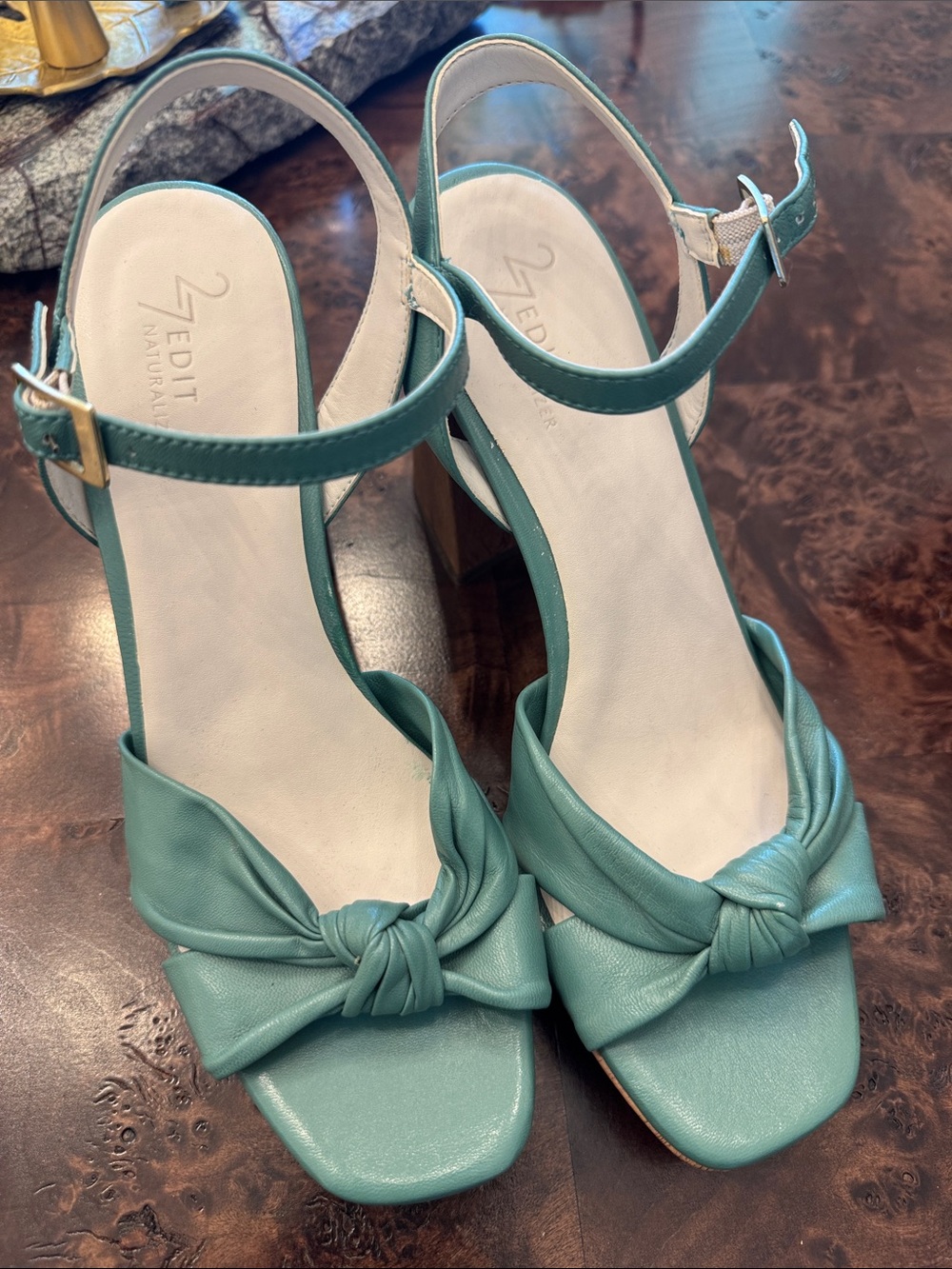 27 Edit Naturalizer Teal leather Knot pump sz 8.5
